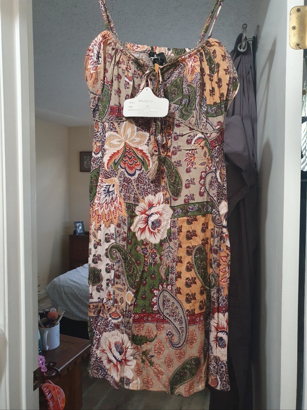Angie Paisley Patch MINI Dress